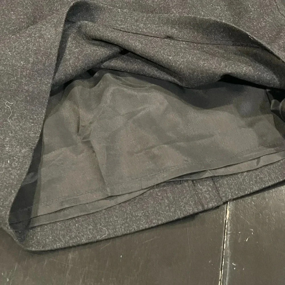 🍀2/$22 Vintage Wool Charcoal Gray Pencil Mini Career Skirt Womens size 6 - Picture 7 of 11
